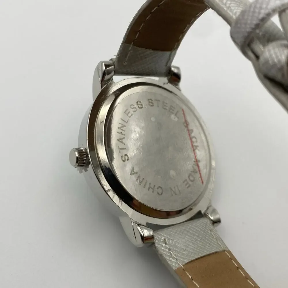 Bella and Ross Silver Tone Stainless Steel Crystal Bezel Watch